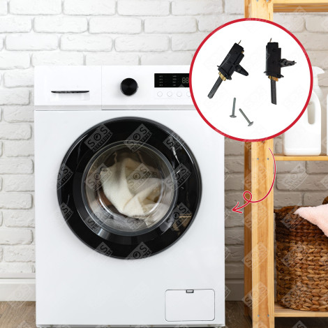 JEU DE 2 CHARBONS MOTEUR D'ORIGINE MACHINE À LAVER, LAVE-LINGE - 52X5258, 00600883