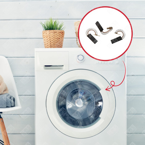 CHARBON MOTEUR (X2) MACHINE À LAVER, LAVE-LINGE - 00154740, 154740