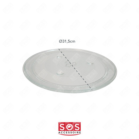 PLATEAU EN VERRE 315 MM FOUR MICRO-ONDES - 49016762, 252100500022