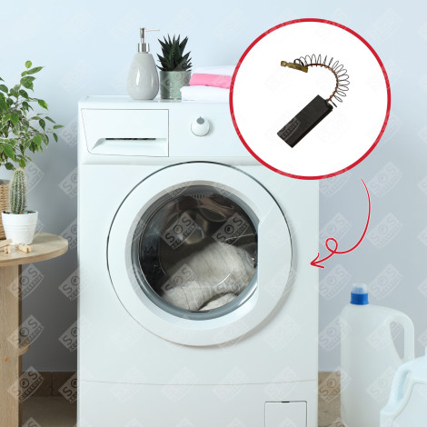LOT DE 2 CHARBONS MOTEUR MACHINE À LAVER, LAVE-LINGE - 00616505