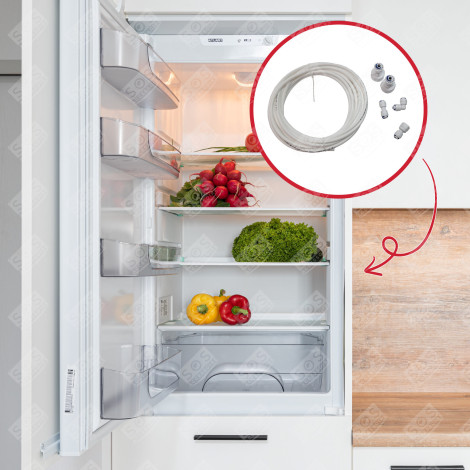 KIT LYRE ARRIVEE D'EAU : TUYAU (6M) + RACCORDS UKT001 FRIGO, RÉFRIGÉRATEUR, CONGÉLATEUR - 484000008590, C00379990