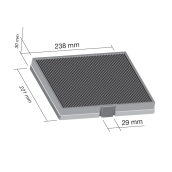 Filtre charbon D241 CA240S  241 x 225 x 30 mm