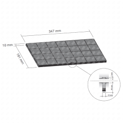 Filtre charbon FCHAR 350x191x9 mm