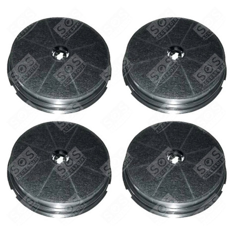 LOT DE QUATRE FILTRES CHARBON ROND TYPE 180 CR300 190X40 MM HOTTE - CR300, 484000008647
