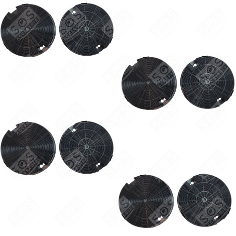 LOT DE HUIT FILTRES CHARBON TYPE 29 CHF029 195X33 MM HOTTE - 481249038013, AMC912