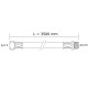 TUYAU D'ARRIVÉE D'EAU UNIVERSEL  LIVRÉ SANS LES JOINTS 20/27 AVEC RACCORDS DROITS (L3500MM 3/4 F X 3/4 M) MACHINE À LAVER, LAVE-LINGE - 3666356044340
