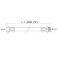 TUYAU D'ARRIVÉE D'EAU UNIVERSEL  LIVRÉ SANS LES JOINTS 20/27 AVEC RACCORDS DROITS (L2000MM 3/4 F X 3/4 M) MACHINE À LAVER, LAVE-LINGE - 3666356132825