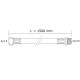 TUYAU D'ARRIVÉE D'EAU UNIVERSEL LIVRÉ SANS LES JOINTS 20/27 AVEC RACCORDS DROITS (L1500MM 3/4 F X 3/4 M) MACHINE À LAVER, LAVE-LINGE - 3666356132733