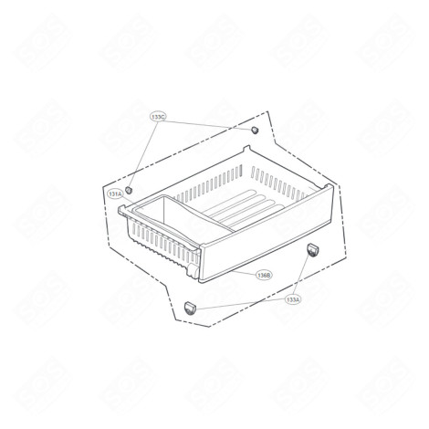 ROULETTE PANIER (REPÈRE 133A) FRIGO, RÉFRIGÉRATEUR, CONGÉLATEUR - AHJ72909001, AHJ73329901