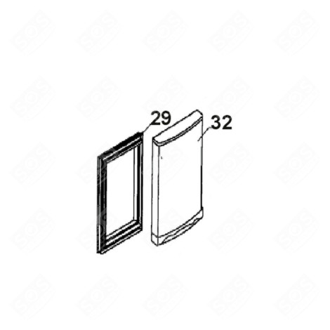 JOINT PORTE (PARTIE RÉFRIGÉRATEUR, REPÈRE 29) FRIGO, RÉFRIGÉRATEUR, CONGÉLATEUR - 40040061