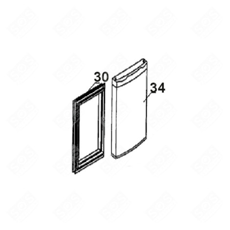 JOINT PORTE (PARTIE CONGÉLATEUR, REPÈRE 30) FRIGO, RÉFRIGÉRATEUR, CONGÉLATEUR - 40030097