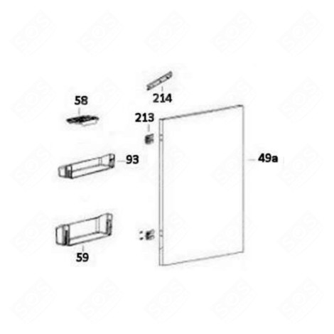 BALCONNET BOUTEILLES (REPÈRE 59) FRIGO, RÉFRIGÉRATEUR, CONGÉLATEUR - 49125356