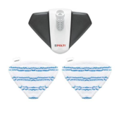 Brosse triangulaire avec 2 serpillières