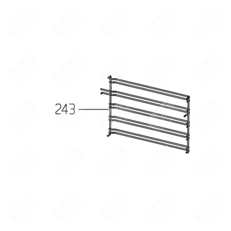 RAIL AVEC COULISSE TÉLESCOPIQUE (G+D) FOUR, CUISINIÈRE - 210480690