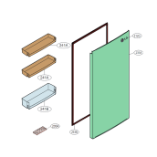 Façade porte (partie réfrigérateur) repère 231A