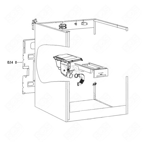 PANNEAU ARRIÈRE (REPÈRE 024 0) MACHINE À LAVER, LAVE-LINGE - 481244011544, C00316521