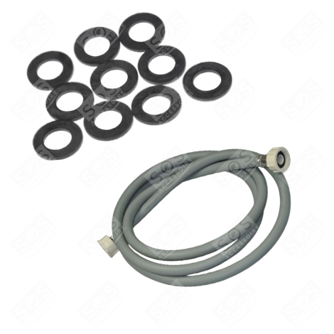 TUYAU D'ARRIVÉE D'EAU UNIVERSEL AVEC RACCORDS DROITS (L1500MM 3/4 F X 3/4 F) ET JOINTS 20/27 MACHINE À LAVER, LAVE-LINGE - 3666356331327