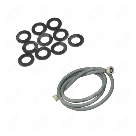 TUYAU D'ARRIVÉE D'EAU UNIVERSEL LIVRÉ AVEC JOINTS 20/27 AVEC RACCORDS DROITS(L2000MM 3/4 F - 3/4 F) MACHINE À LAVER, LAVE-LINGE - 3666356331334