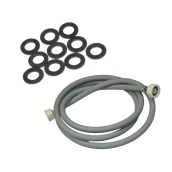 Tuyau d'arrivée d'eau universel livré avec les joints 20/27 avec raccords droits (L2500mm 3/4 F x 3/4 F)