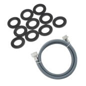 Tuyau d'arrivée d'eau universel livré avec les joints 20/27 avec raccords droits (L500mm 3/4 F x 3/4 M)