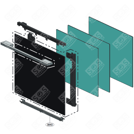 FIXATION (REPÈRE 3043) FOUR, CUISINIÈRE - MJS65348701