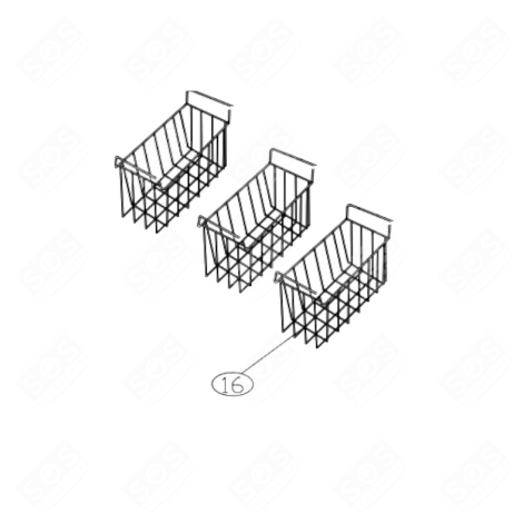 PANIER  (REPÈRE 16) FRIGO, RÉFRIGÉRATEUR, CONGÉLATEUR - 00701116514, 70035312