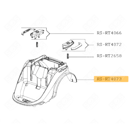 DEMI BOITIER SUPÉRIEUR ASPIRATEUR - RS-RT4073, RSRT4073
