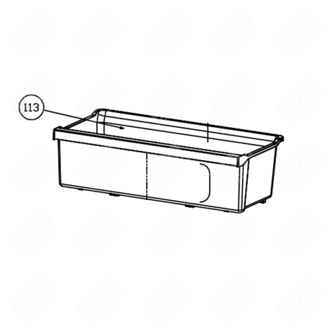 TIROIR BAC À LÉGUMES FRIGO, RÉFRIGÉRATEUR, CONGÉLATEUR - 0060224234N, 49067085