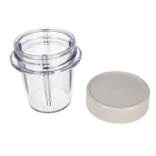 Bol avec couvercle gris clair