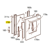 Vitre intérieure droite (repère 176F)