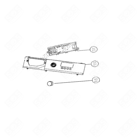 CARTE ÉLECTRONIQUE, MODULE DE COMMANDE (REPÈRE 24) MACHINE À LAVER, LAVE-LINGE - 422L71