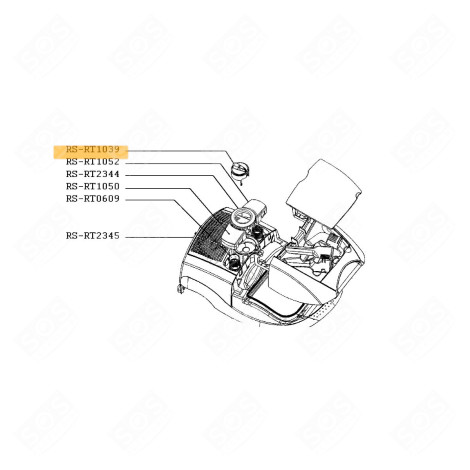 BOUTON VARIATEUR NOIR ASPIRATEUR - RS-RT1039, SS-1600007302