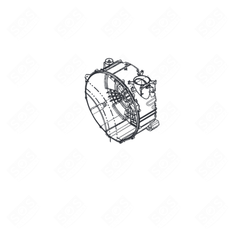 DEMI CUVE ARRIÈRE (REPÈRE K105) MACHINE À LAVER, LAVE-LINGE - AGM75471405, AJQ74554903