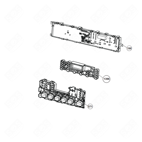 MODULE DE PUISSANCE (REPÈRE 186) MACHINE À LAVER, LAVE-LINGE - 2826921041