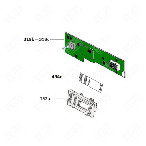 MODULE PROGRAMMÉ (REPÈRE 318B) SÈCHE-LINGE - 49042518