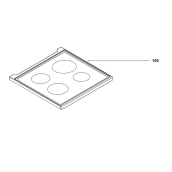 Dessus vitrocéramique (repère 100)
