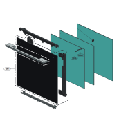 Vitre extérieure de porte (repère 1501)