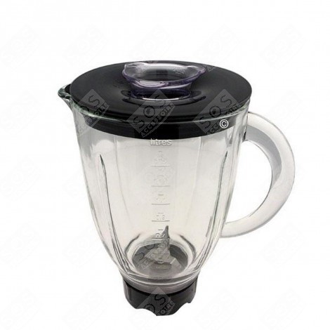 BOL BLENDER / MIXEUR EN VERRE NOIR COMPLET ROBOT MÉNAGER - KW676342