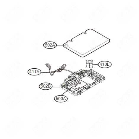 CARTE ÉLECTRONIQUE, MODULE PRINCIPAL (REPÈRE 500A) FRIGO, RÉFRIGÉRATEUR, CONGÉLATEUR - EBR35580234