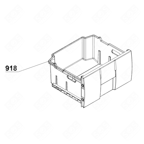 TIROIR (REPÈRE 918) FRIGO, RÉFRIGÉRATEUR, CONGÉLATEUR - 4552220100