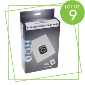 Lot de 9 boîtes de 4 sacs + 1 filtre HYGIENE+