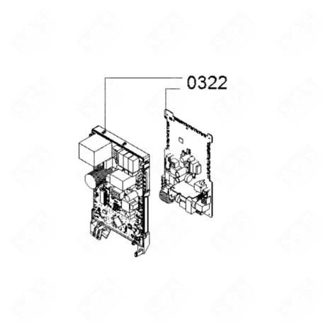 CARTE ÉLECTRONIQUE, MODULE DE PUISSANCE MACHINE À LAVER, LAVE-LINGE - 12040868