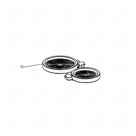 PLAQUE MONOCUIS.RADIANTE 180-230V 1800WA PLAQUE DE CUISSON - C00045316