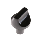 Bouton noir bandeau verre