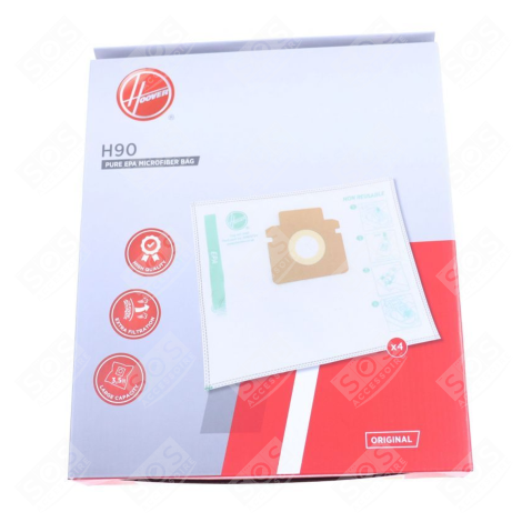 BOITE DE 4 SACS XL H90 D'ORIGINE ASPIRATEUR - 35602734