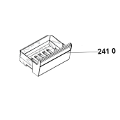 Bac a legumes transparent gris