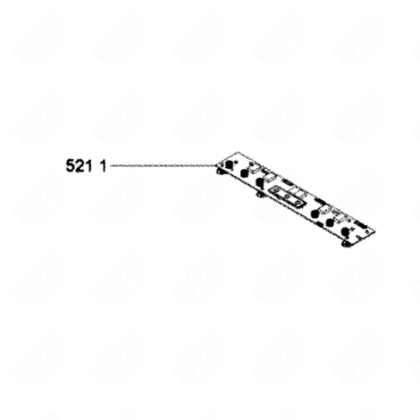 PLATINE CONTROLE ARTEMIS 2 4B SLIDER FZ PLAQUE DE CUISSON - 481010582166