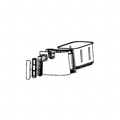 ENSEMBLE TIROIR, PANIER GAUCHE FRITEUSE, AIRFRYER - SS-9100056585, SS9100056585