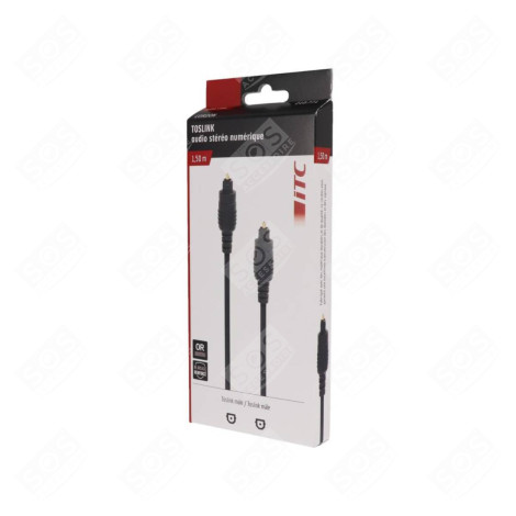 CÂBLE FIBRE OPTIQUE TOSLINK (FICHES MALES, 1500MM) TÉLÉVISION - 301552