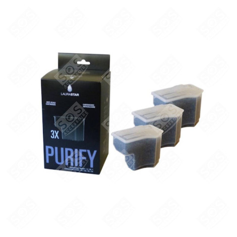 LOT DE 3 CARTOUCHES ANTI-CALCAIRES PURIFY SMART D'ORIGINE CENTRALE VAPEUR, FER À REPASSER - 606.7830.750, 6067830750